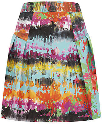 Milly Tropical Print Skirt