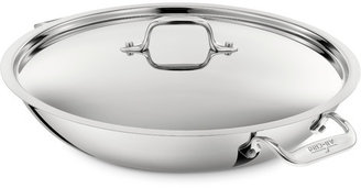 All-Clad Stainless Steel 13" Paella Pan with Lid