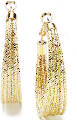 Alfani Gold-Tone Textured Hoop Earrings