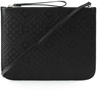 Warehouse Leather Embossed Clutch