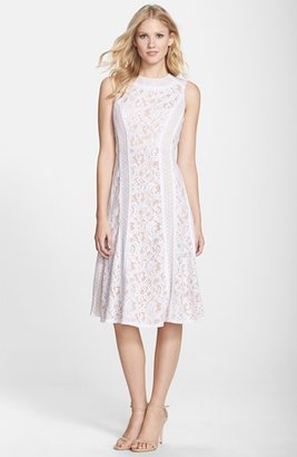 BCBGMAXAZRIA 'Avril' Cutout Lace Fit & Flare Dress