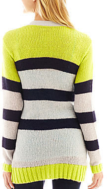 Arizona Long-Sleeve Striped Cardigan Sweater