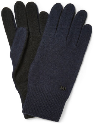Marc by Marc Jacobs Colour-Block Cashmere Gloves