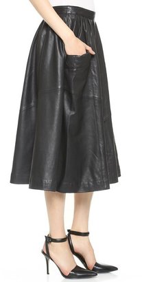 OAK Harper Leather Skirt