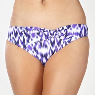 Beach Collection Purple ikat twist front bikini bottoms