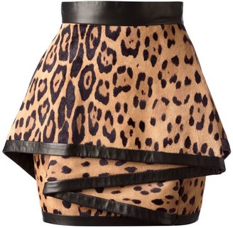 Balmain leopard skirt