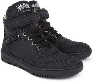 Moschino Black High-Top Trainers
