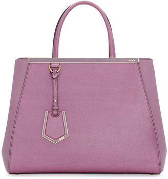 Fendi 2Jours Saffiano Shopping Tote Bag, Lilac