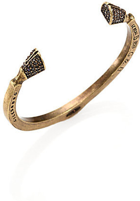 Giles & Brother Pave Crystal Antiqued Pied-de-Biche Cuff Bracelet