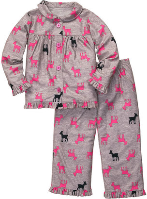 Carter's Little Girls' 2-Piece Deer-Print Pajamas