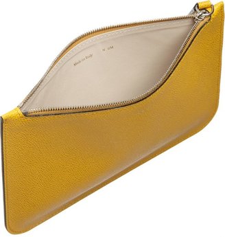 Valextra Zip Pouch-Yellow