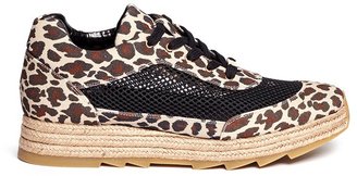 Stella McCartney Leopard print mesh espadrille sneakers