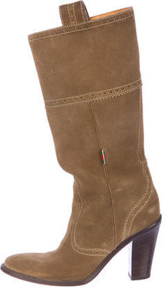 Gucci Perforated Suede Boots
