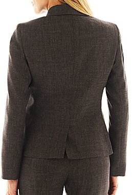 JCPenney Nine & Co 9 & Co. Vittoria One-Button Tweed Jacket