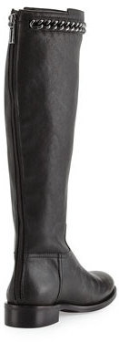 Tory Burch Bloomfield Chain Leather Bootie, Black