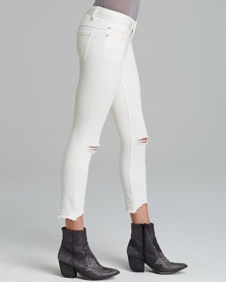 Free People Jeans - Skinny Destroyed Ankle in White