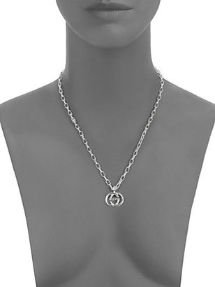 Gucci Sterling Silver Interlocking GG Pendant Necklace