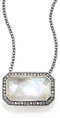 Ippolita Stella Mother-Of-Pearl, Clear Quartz, Diamond & Sterling Silver Octagon Pendant Necklace