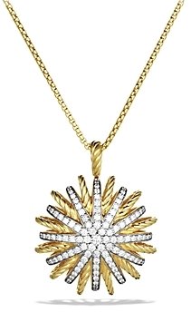 David Yurman Starburst Large Pendant with Diamonds on Chain