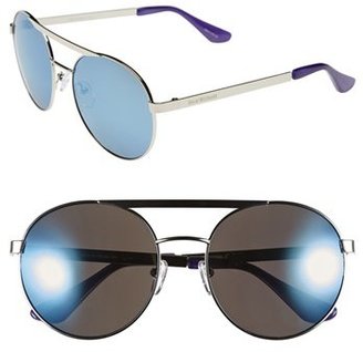 Isaac Mizrahi New York 56mm Round Sunglasses
