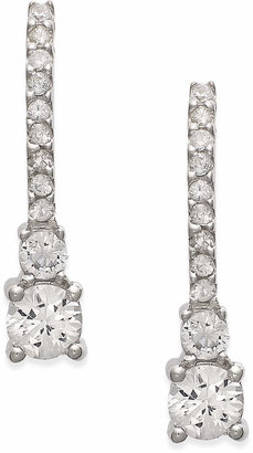 Macy's White Sapphire Drop Earrings in 14k White Gold (1 ct. t.w.)