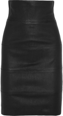 Balmain Pierre Leather skirt