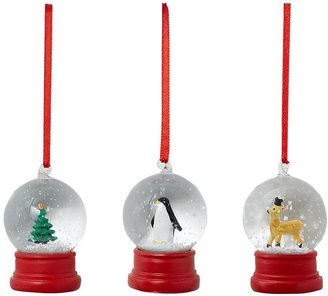 Snowglobe Hanging Christmas Tree Decorations - Set of 3