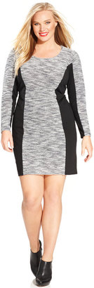 Love Squared Plus Size Marled-Knit Bodycon Dress
