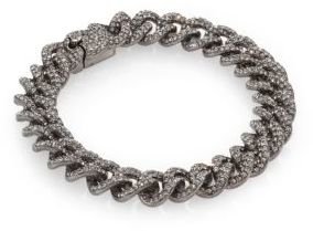 Adriana Orsini Pavé Crystal Small Chain Bracelet/Gunmetal