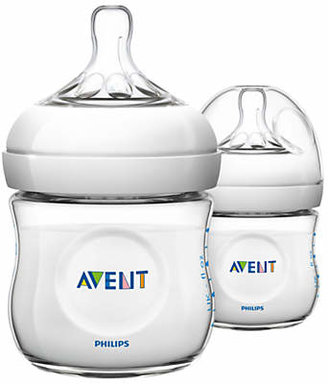 Philips Natural Baby Bottle with Newborn Flow Teat, Pack of 2, 125ml