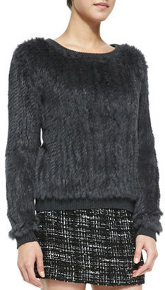 Milly Knitted Fur Sweater