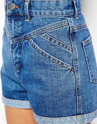 ASOS Denim Mom Shorts with Western Styling