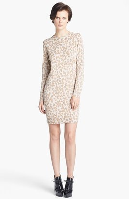 A.P.C. Leopard Pattern Cashmere Sweater Dress
