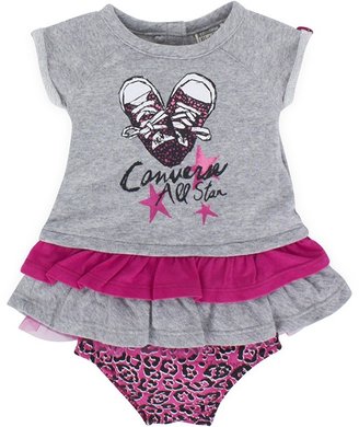 Converse Frill Tee Dress with Leopard Bloomers