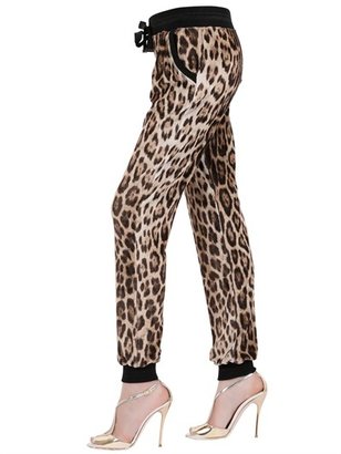 Roberto Cavalli Leopard Modal Chenille Jogging Pants