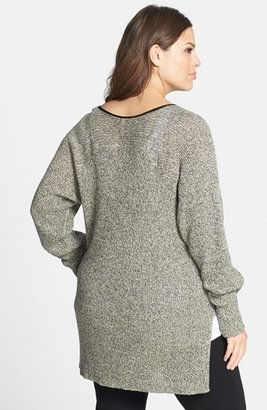 Eileen Fisher High/Low V-Neck Sweater (Plus Size) (Online Only)