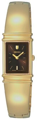 Seiko Women's SUJG12 Jewelry Gold-Tone Brown Dial Bangle Watch