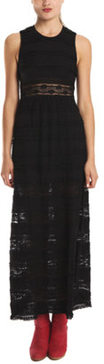 Charlotte Ronson Lace Maxi Dress in Black