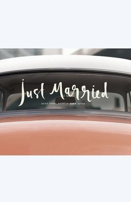 Kate Spade 'just married' decal - White