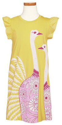 Tea Collection 'Ostrich' Graphic Minidress (Toddler Girls, Little Girls & Big Girls)