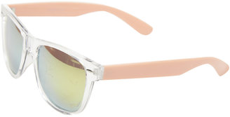 Wet Seal Clear & Color Reflective Wayfarer Sunglasses
