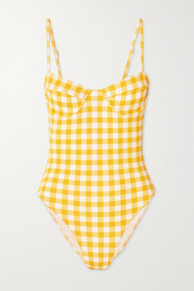Faithfull The Brand + Net Sustain Bea Gingham Underwired Swimsuit - Yellow