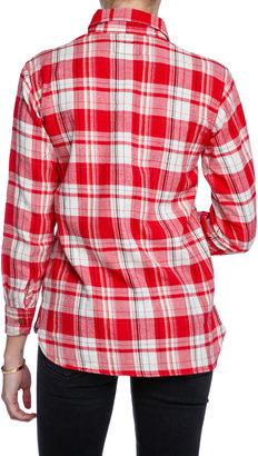 Current/Elliott Perfect Plaid Flannel Button Down Shirt
