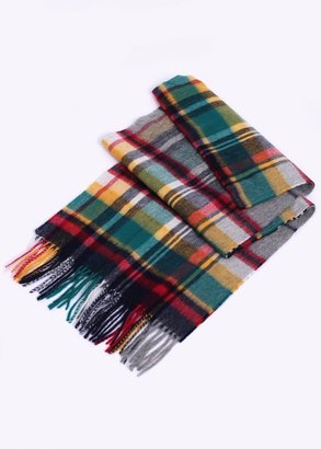 Barbour Bright Country Plaid Scarf - Navy Blue