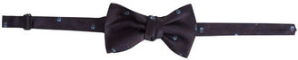 Alexander McQueen Burgundy Check Skull Silk Bow Tie