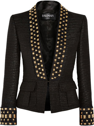 Balmain Embellished tweed blazer