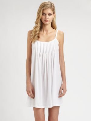 Hanro Juliet Cotton Pleated Babydoll Gown