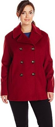 plus size long pea coat