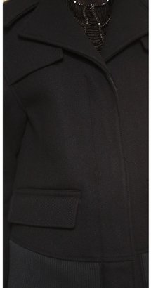 Vera Wang Collection Cropped Trench Jacket