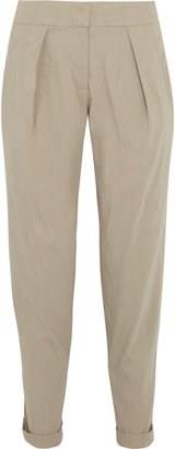 Donna Karan Washed stretch linen-blend pants